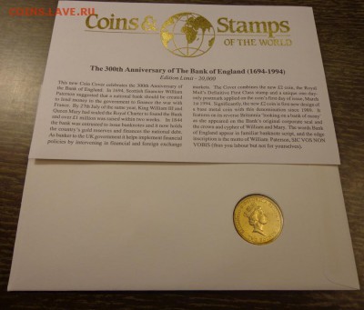 АНГЛИЯ - 2ф. 300 лет БАНКУ АНГЛИИ КОНВЕРТ до 5.05, 22.00 - Англия 30 л Банку Англии конверт_2