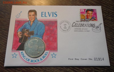 МАРШАЛЛОВЫ О-ВА - 5д. ЭЛВИС ПРЕСЛИ конверт 5.05, 22.00 - Маршалловы о-ва - Элвис конверт