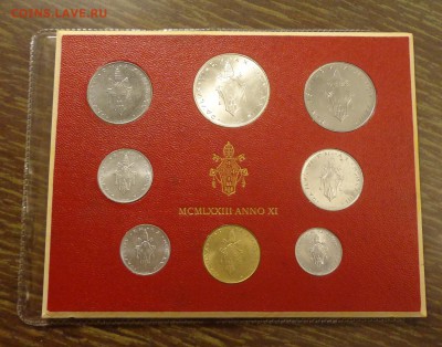 ВАТИКАН - годовой набор 1973 г. блистер до 5.05, 22.00 - Ватикан - Годовой набор 1973 блистер