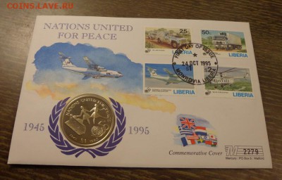 ЛИБЕРИЯ- 1 д. НАРОДЫ ЗА МИР (ТРАНСПОРТ) КОНВЕРТ 5.05, 22.00 - Либерия Народы за мир (транспорт) конверт_1