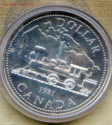 Канада. 1981. $1 Поезд. BU. Серебро500. до04.05 в 22:00 - CWSC065