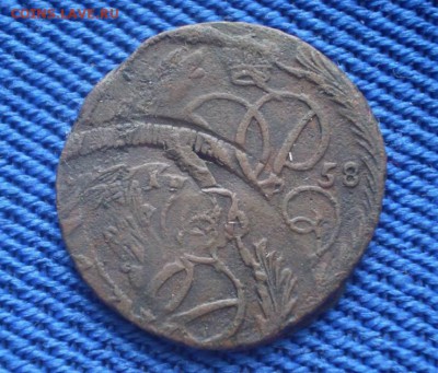 2 копейки 1757 перечекан + двойной удар - 111