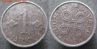 20.Разная инострань по фиксу - 20.2. -Финляндия 1 марка 1953   498