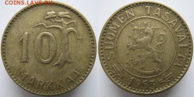 20.Разная инострань по фиксу - 20.15. -Финляндия 10 марок 1953    142