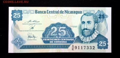 Никарагуа 25 сентаво 1991 unc до 06.05.17. 22:00 мск - 2