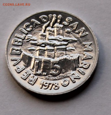 Сан Марино 5 лир 1978. - 8