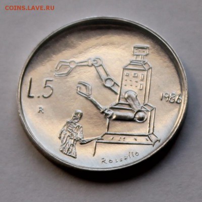 Сан Марино 5 лир 1986. - 4