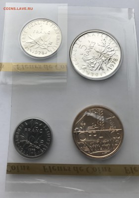 2, 1, 5, 10 Франков, 1978г., UNC - IMG_0673.JPG