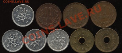 ЯПОНИЯ 1,5,10йен,9 монет до 15.02  22-00 - 005