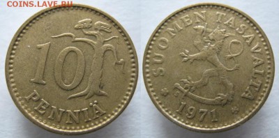 20.Разная инострань по фиксу - 20.40. -Финляндия 10 пенни 1971