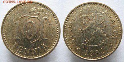 20.Разная инострань по фиксу - 20.43. -Финляндия 10 пенни 1982