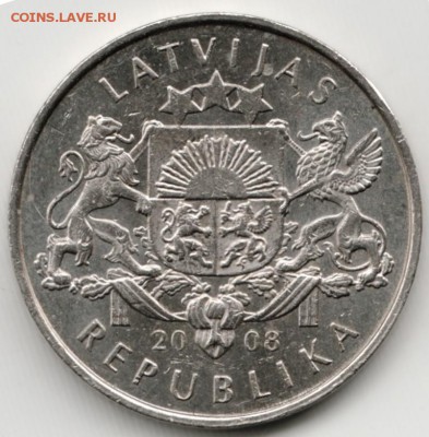 Латвия 1 лат 2008 г. Трубочист до 24.00 08.05.17 г. - Scan-170429-0047