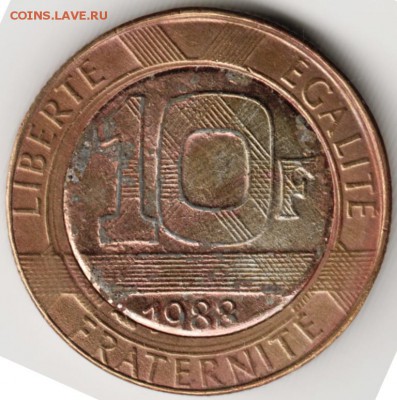 Франция 10 франков 1988 г. до 24.00 09.05.17 г. - Scan-170429-0007