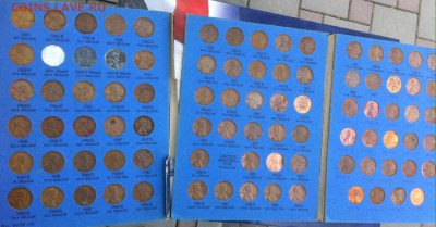 Погодовка 1 центовых монет США 1941-1974гг по дворам (альб) - image
