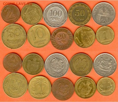 Мнеты-10 шт. из 6 стран до 21.00 мск 10.05.2017 - 10 монет из 6 стран