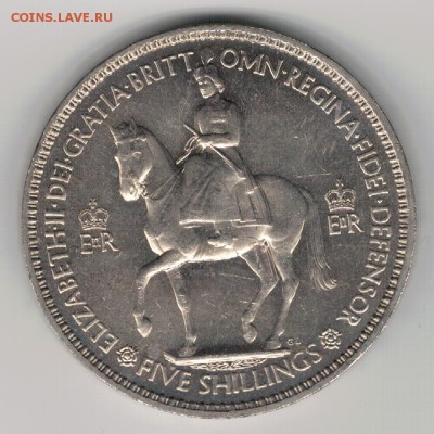 Великобритания крона 1953 Коронация 08.05 в 22.00мск (Д963) - 4-53а