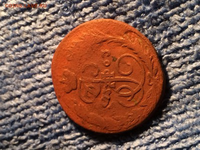 Копейка 1763 ем(перечекан) - image