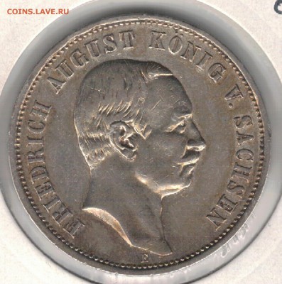 Ag ГЕРМАНИЯ (САКСОНИЯ) 3 МАРКИ 1910 ДО 11.05 ДО 22Ч (Д899) - 5-1с