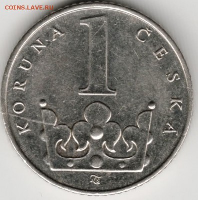 Чехия 1 корона 1993 г. до 24.00 11.05.17 г. - Scan-170429-0019