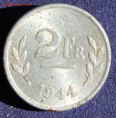 С 1 руб. БЕЛЬГИЯ под ОККУПАЦИЕЙ 2 франка 1944г.СТАЛЬ до 12.5 - IMG_6413.JPG