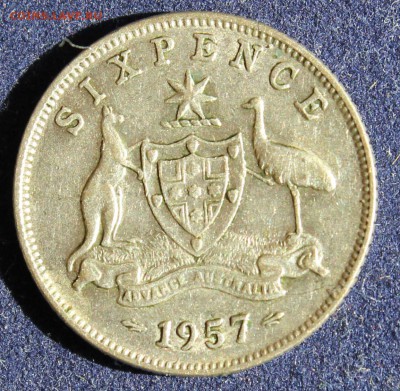 С 1 руб. АВСТРАЛИЯ  6 пенсов 1957г. ЛИЗА  до 13.05 в 22-00 - IMG_6358.JPG