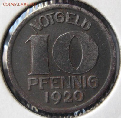 Нотгельд 10 пф. 1920, Halle, до 22.00 11.05. - IMG_6985.JPG