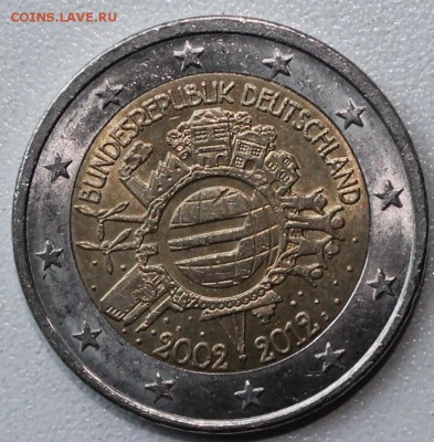 2 евро 10 лет хождения евро Германия - 1756663939