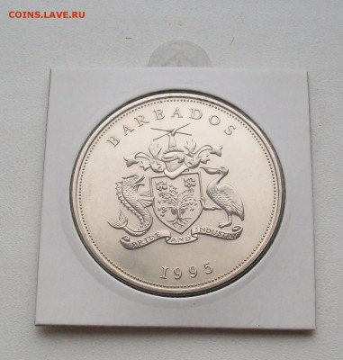 Барбадос 5$ долларов 1995 50 лет ООН Крона Шайба - 100_7209