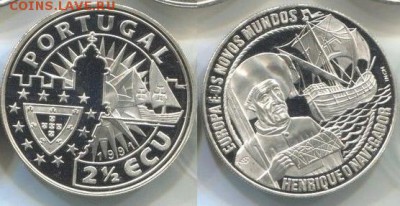 Португалия 2,5 Экю Генрих Навигатор 1991 - португалия 2.5.JPG