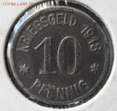 Нотгельд 10 пф. 1918, Coblenz, до 22.00 16.05. - IMG_7001.JPG