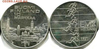 Финляндия 10 марок 1971 Чемпионат Европы по легкой Атлетике - finljandija_10_marok_1971_chempionat_evropy_po_legkoj_atletike