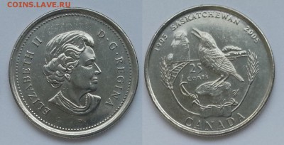 25 центов Канады - Саскачеван - 18.05.17 22:00:00 мск - птица