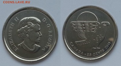 25 центов Канады - Сапсан - 18.05.17 22:00:00 мск - орел