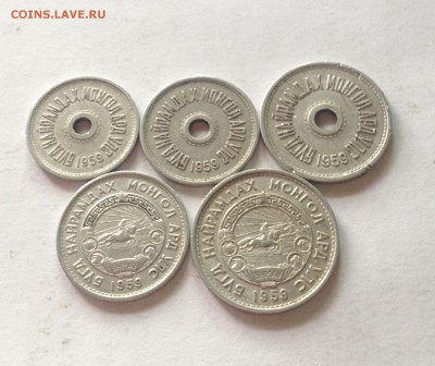1,2,5,15,20 менге 1959г. , Монголия , до 20.05.17г. - 1-20 менге-1