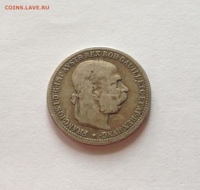 1 крона 1893г. Австрия , Ag835 , до 20.05.17г. - 1 крона 1893-4