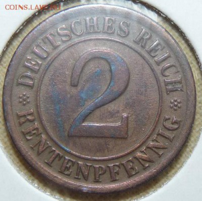 2 рентенпфеннига 1924 Е, Веймар. республика, до 22.00 18.05. - P1160752.JPG