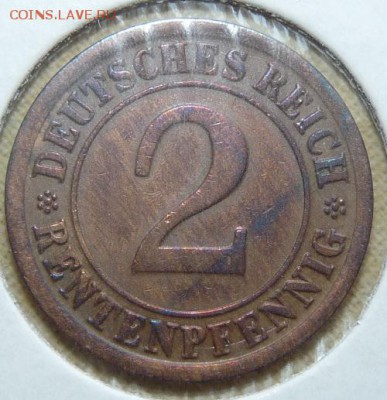 2 рентенпфеннига 1924 J, Веймар. республика, до 22.00 18.05. - P1160760.JPG