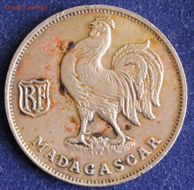 С 1 РУБ. ФРАНЦ.МАДАГАСКАР 1 франк 1943г. ПЕТУХ до 20.05. - IMG_6527.JPG
