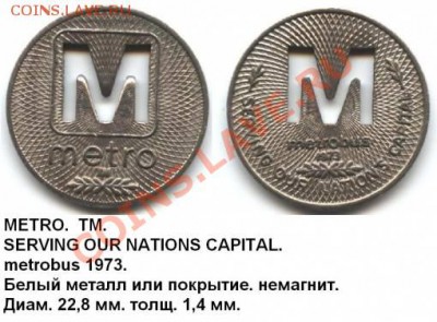 ЖЕТОНЫ МЕТРО стран дальнего зарубежья. - нн15