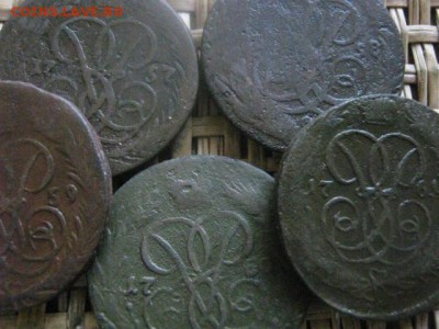 Копейки Елизаветы, 5 шт. Погодовка 1757-1761г. До 18.05.17г. - 035.JPG