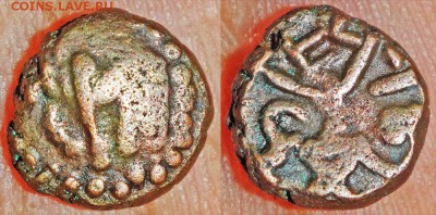 05 - Индия Княжество Нагас Падмавати ½ kakini bull 340