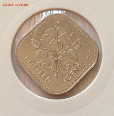 15 центов Багамы 2005г. , UNC , до 22.05.17г. - Багамы 15 ц