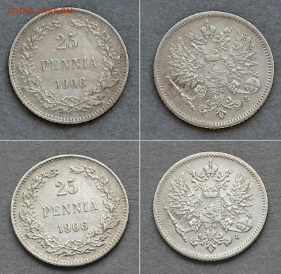 Русская Финляндия 25 пенни 1906 и 1915, до 18.05.2017, 22:00 - 25p1906