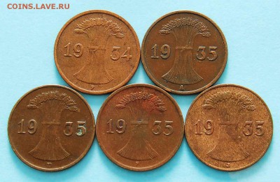 [ФИКС 50 РУБЛЕЙ] Германия. Веймар 1 пфенниг 1924-1935. (29) - 410
