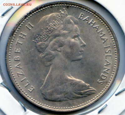 Багамы. $1. 1966. Ракушка Серебро 800 BU до 21.05 в 22:00 - CWSC115