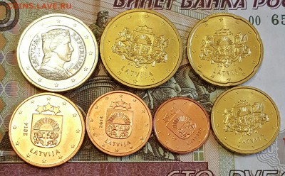 Набор Евро 2014. Латвия. 7 монет.  До 21.05.2017 в 22.15 - 20170517_193504
