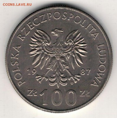 Польша 100 злотых 1987 Казимир III до 22.05 в 22.00мск (Е12) - 4-п100з87а