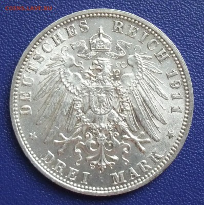 Бавария 3 марки 1911. - Bayern-3-1911-.JPG