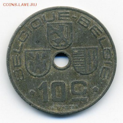 Бельгия 10 центов 1941 - реверс. - Бельгия_1941-10центов_Р