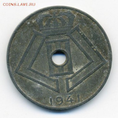 Бельгия 10 центов 1941 - аверс. - Бельгия_1941-10центов_А